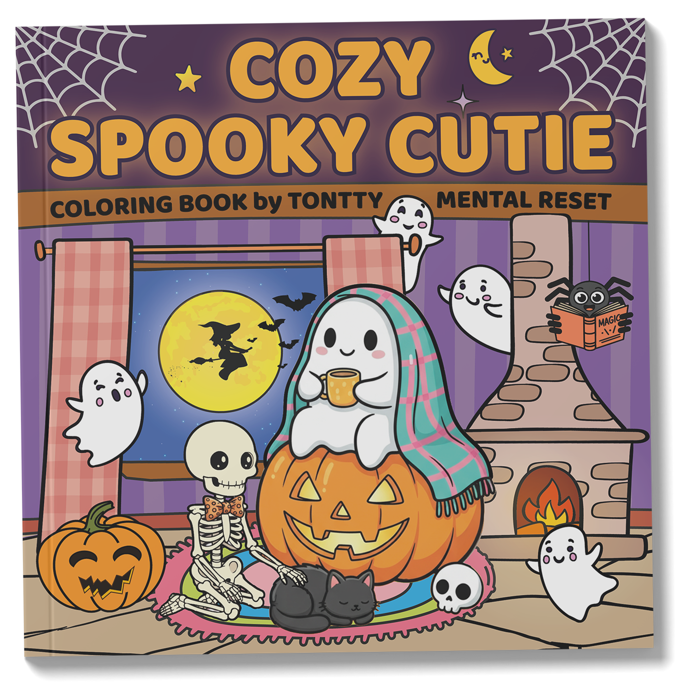 Cozy Spooky Cutie — Halloween Coloring Book
